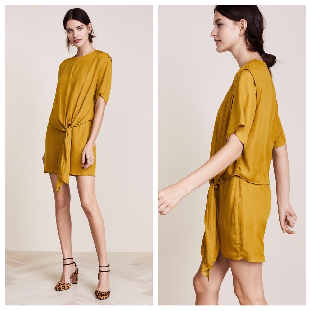 Anthro dra Los Angeles daisy tie front dress
